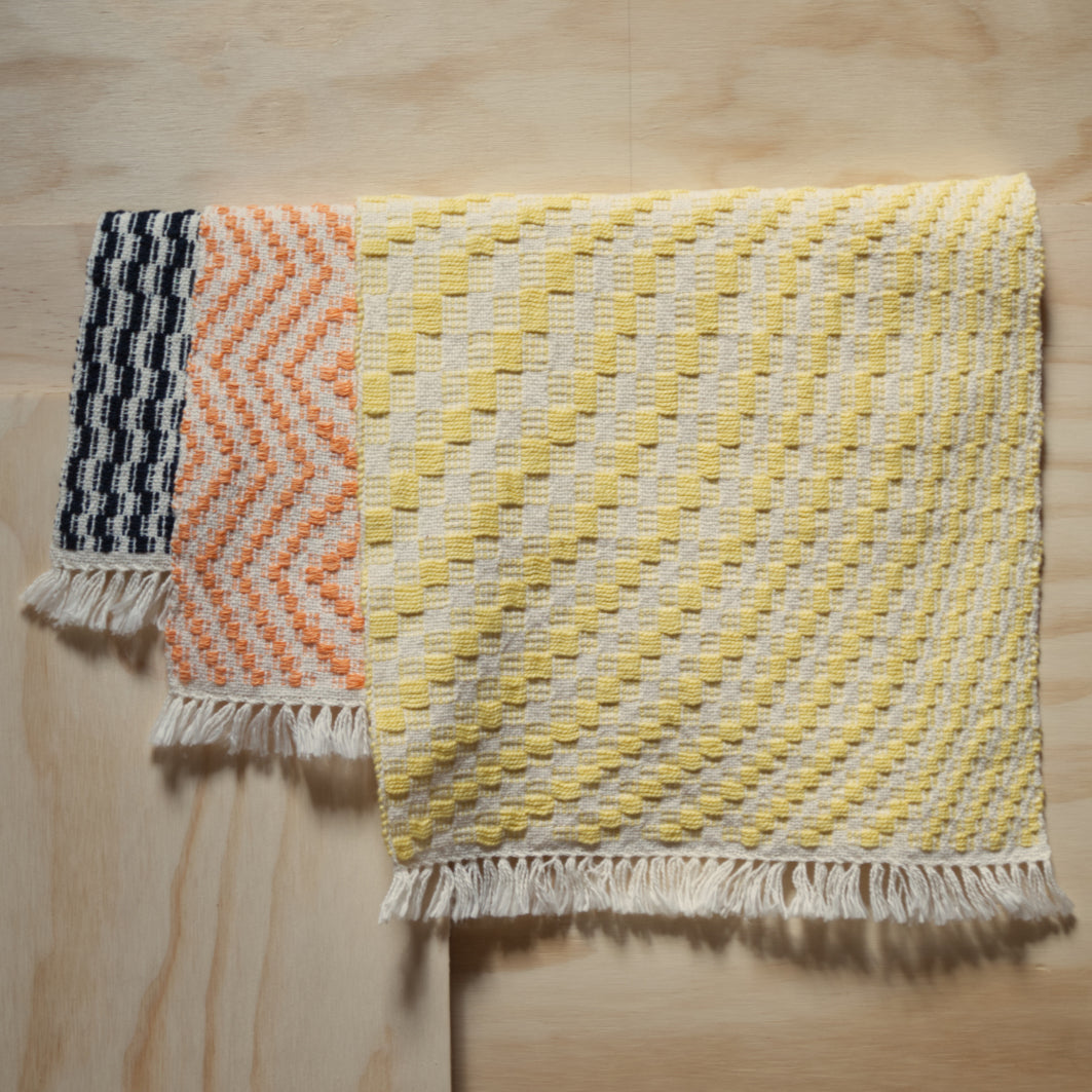 Weaving with Beam Organic Cotton: Comparing 8/2, 3/2, and 3/4