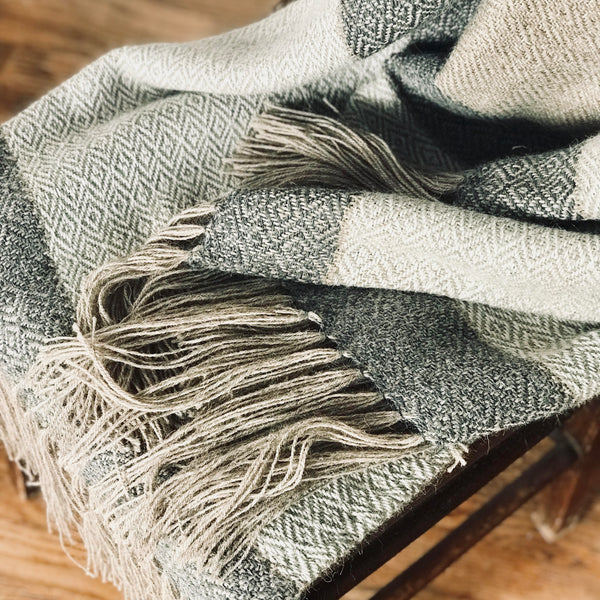 Latitude Zero Goods Baby Alpaca Throw Blanket – 45x60 Inch, Multicolor Striped, Handmade In Ecuador 5 thumbnail image