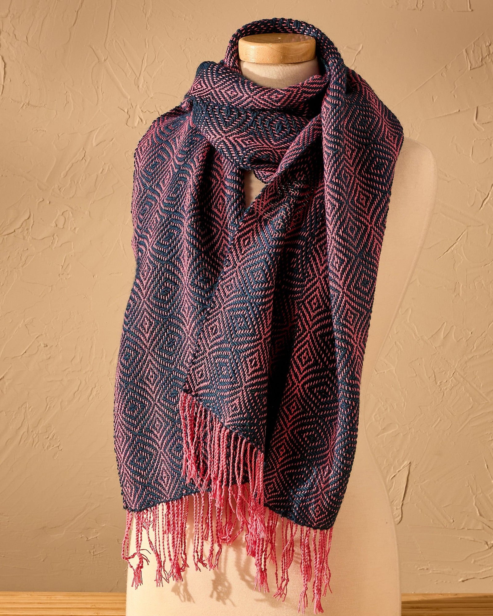Blooming Rose Scarf Handwoven Project with Ode and Sero