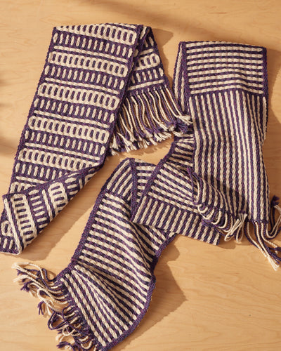 Luxury Scarf Duo: Deflected Doubleweave