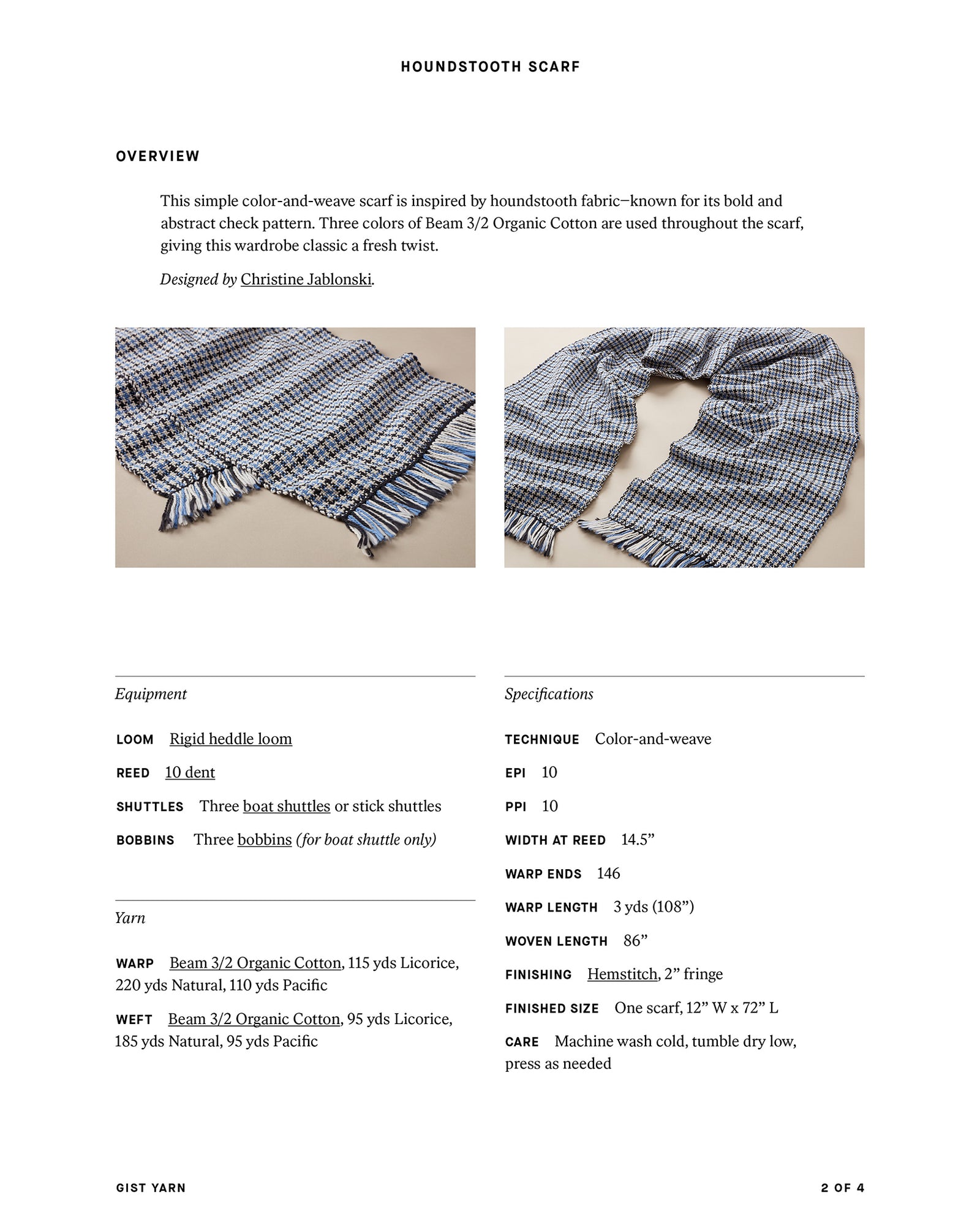 Houndstooth Scarf