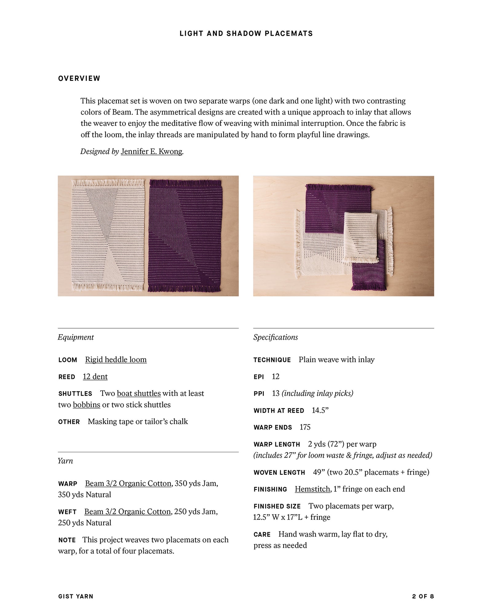Light and Shadow Placemats