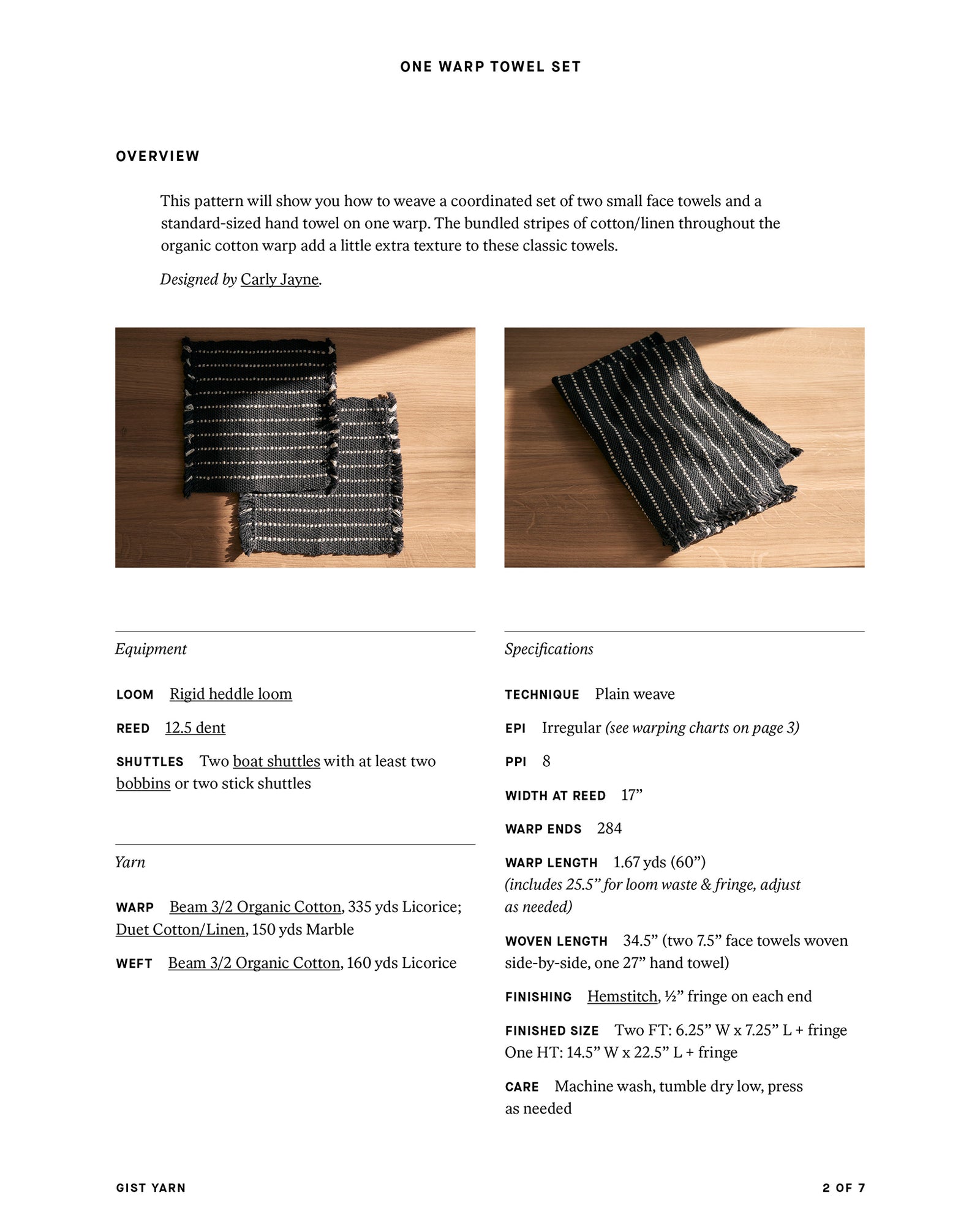 One Warp Towel Set