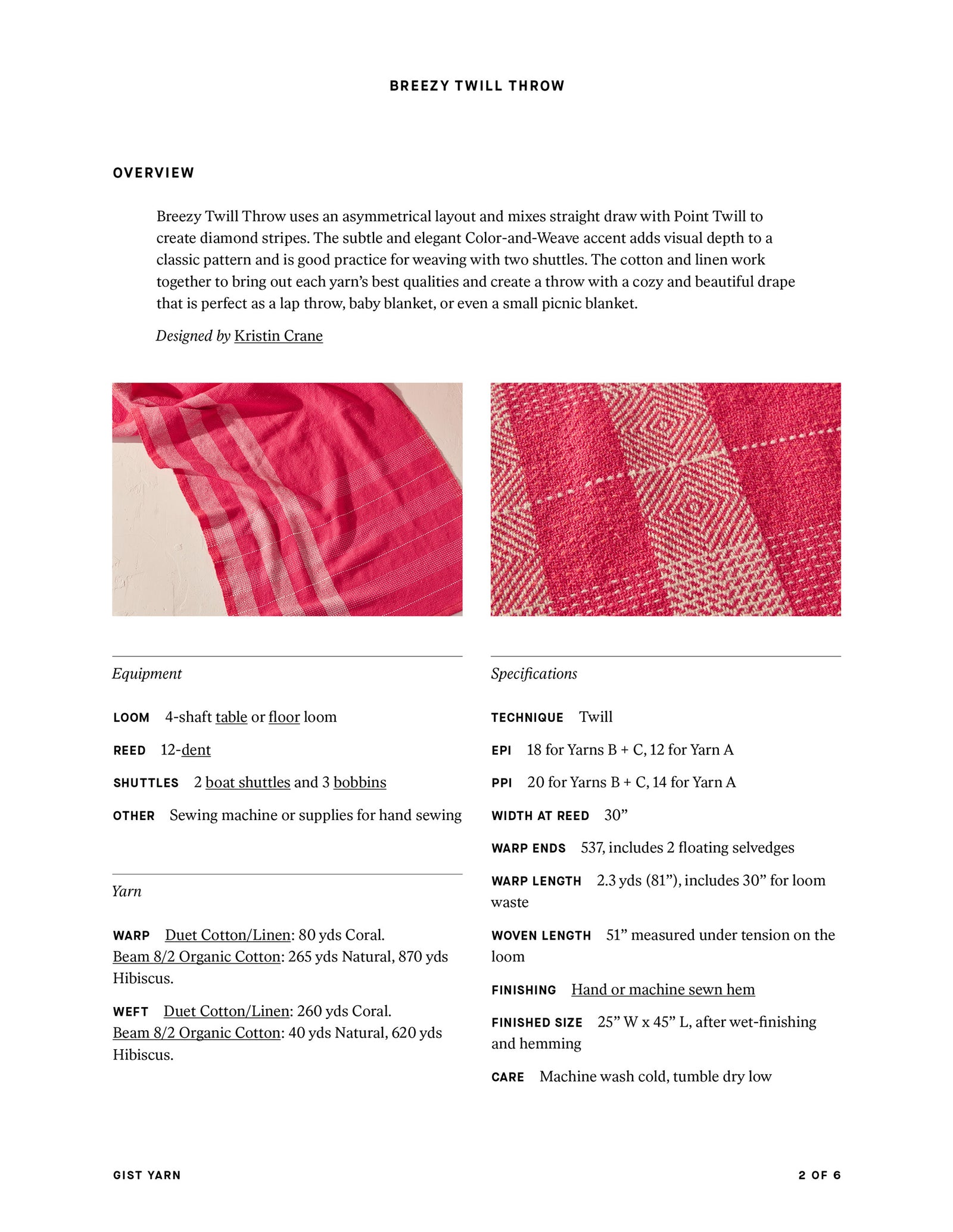 Breezy Twill Throw