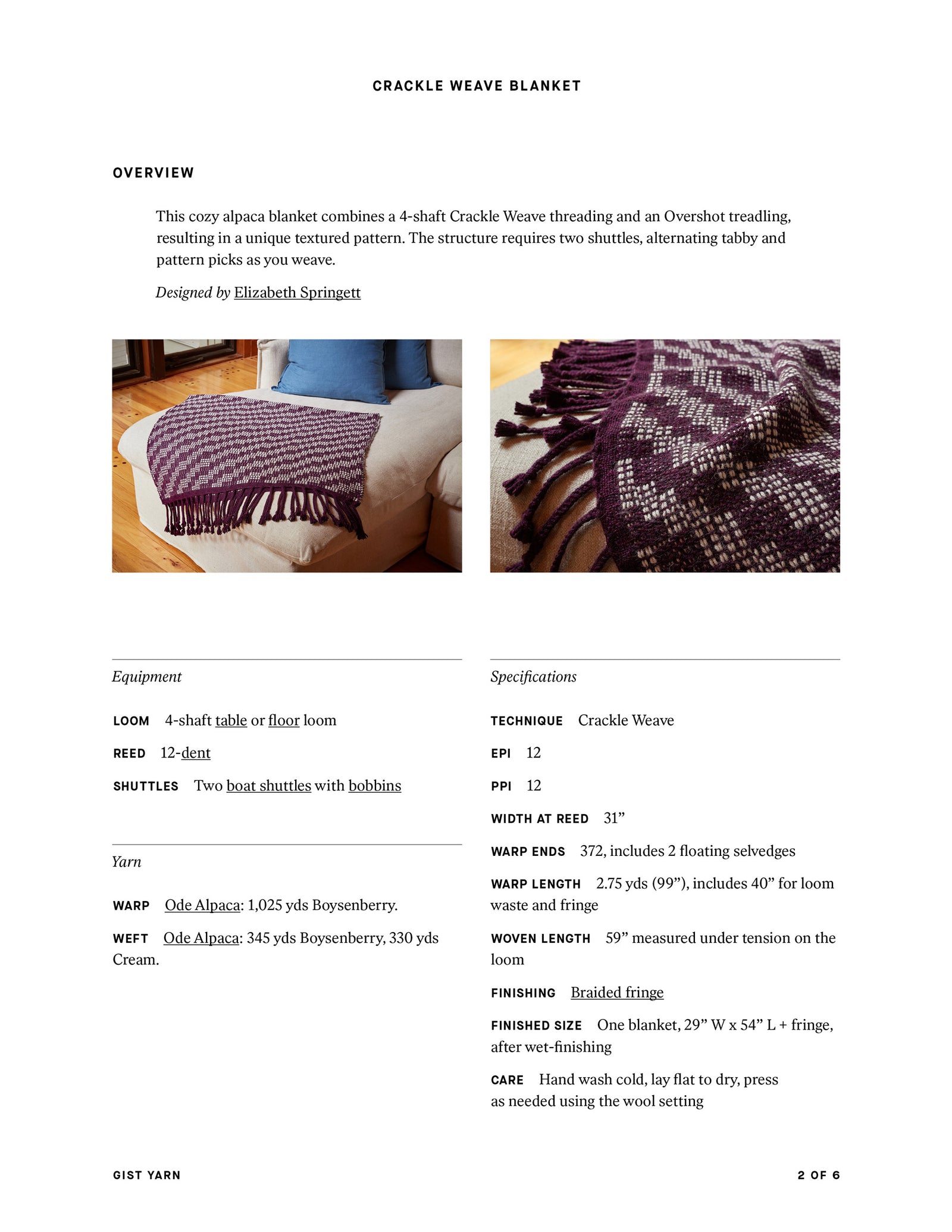 Crackle Weave Blanket