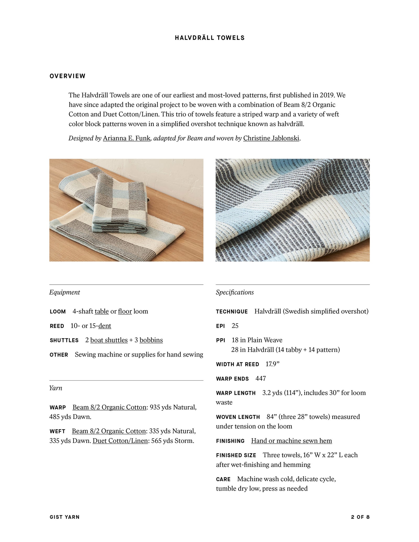 Halvdräll Towels