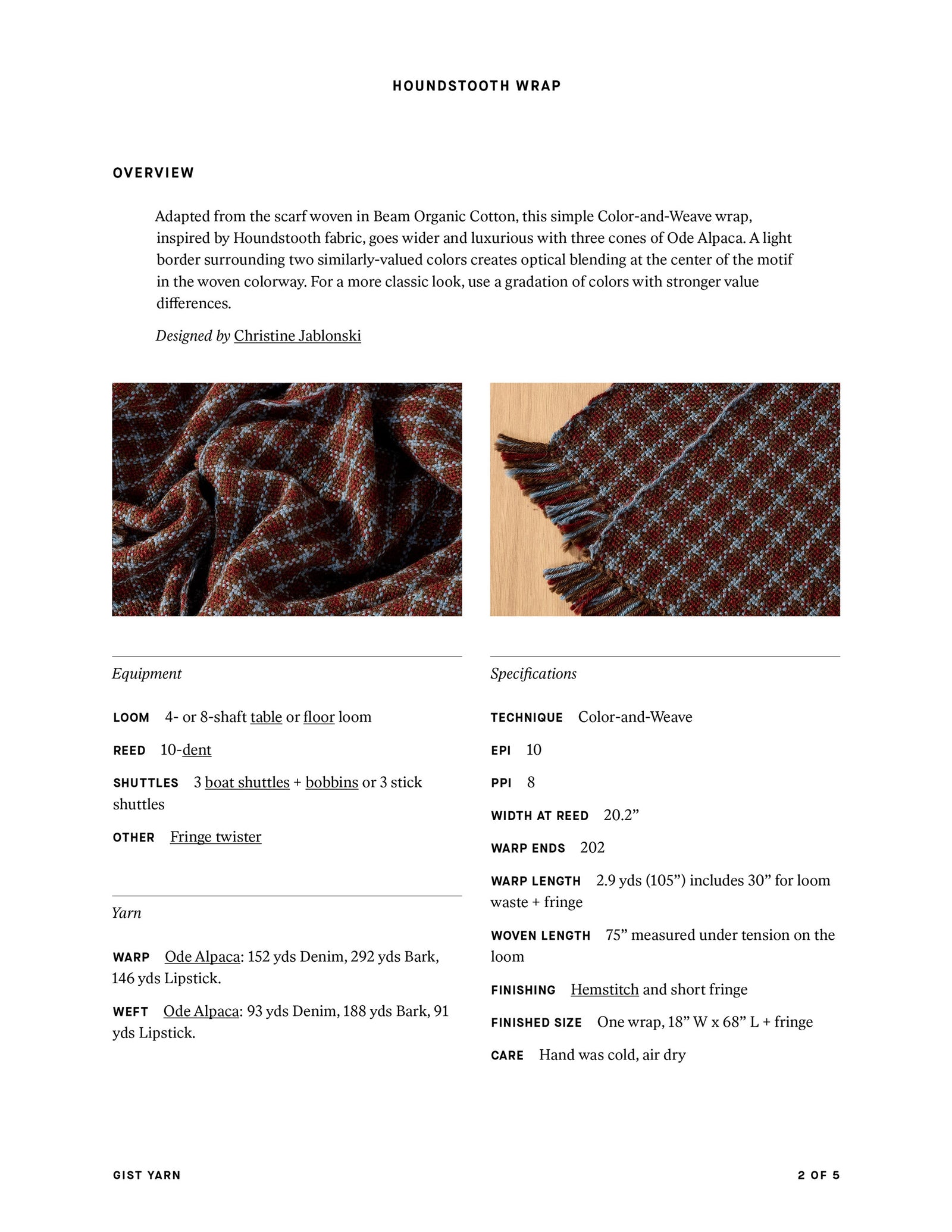 Houndstooth Wrap