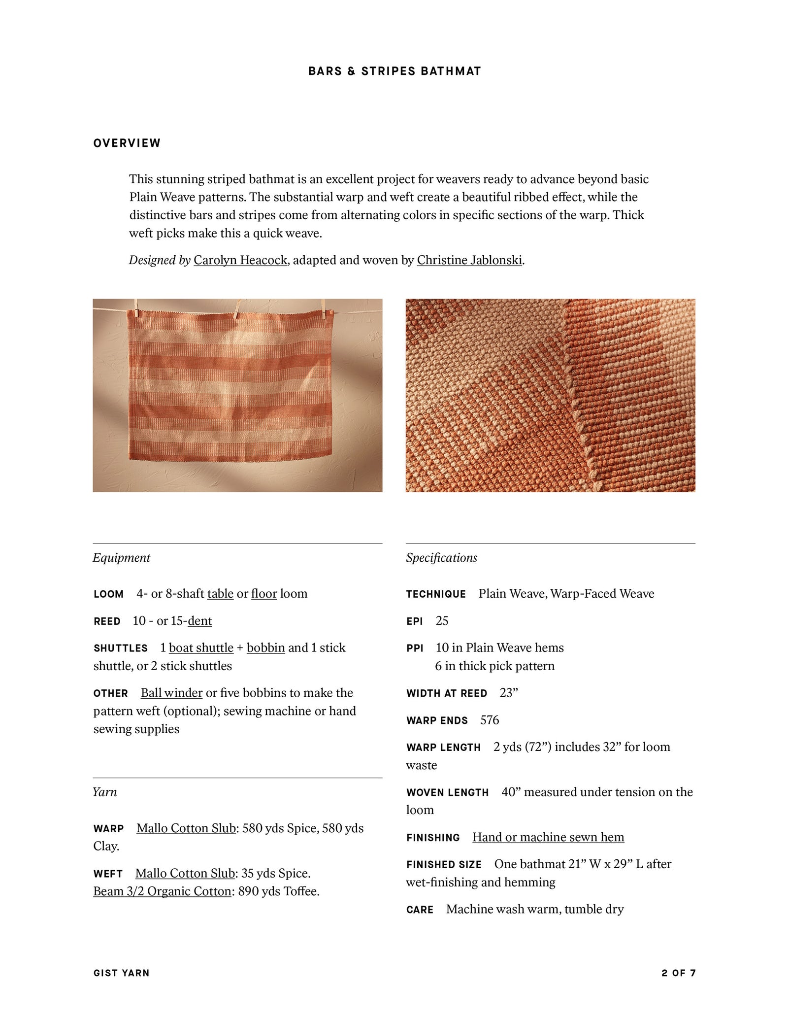 Bars & Stripes Bathmat (Multishaft)