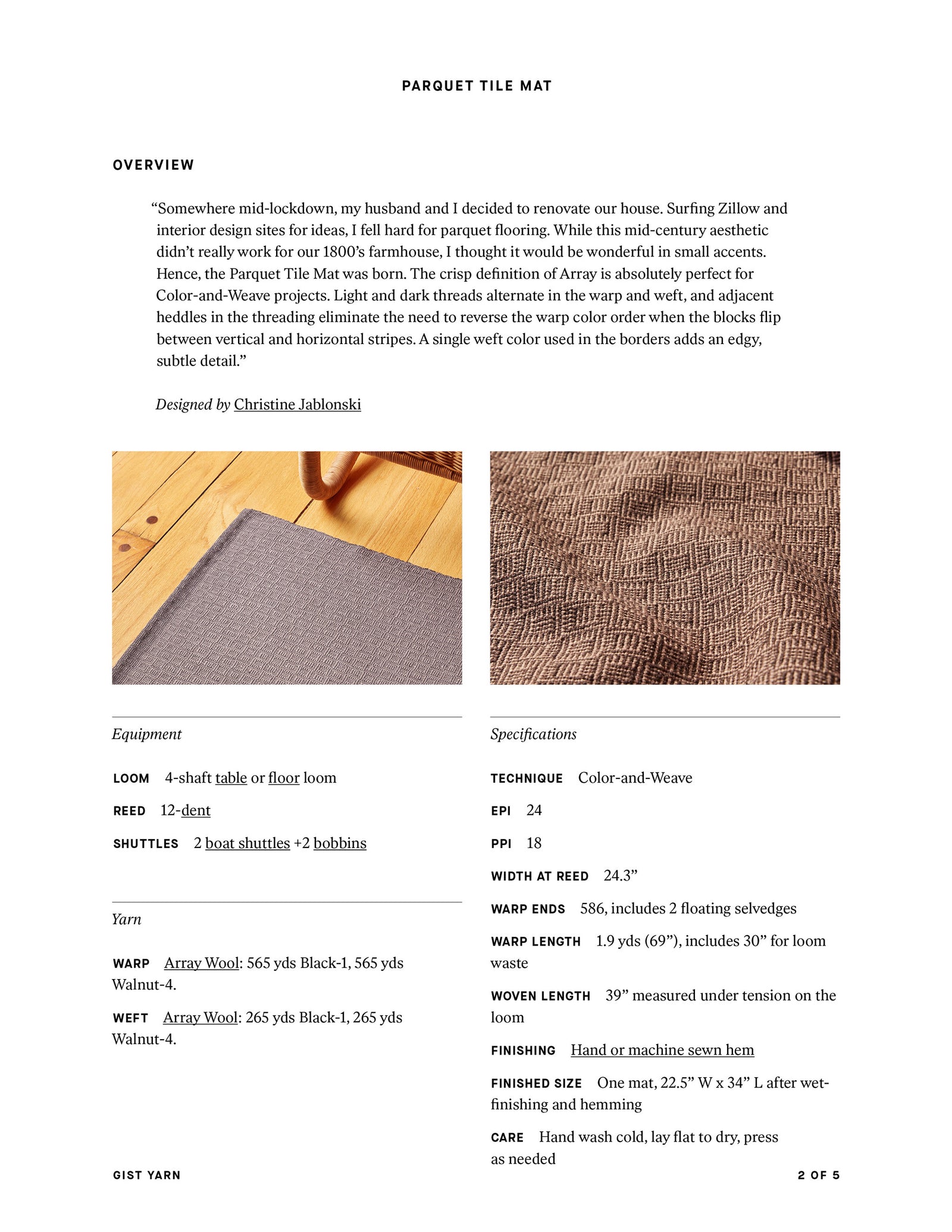 Parquet Tile Mat