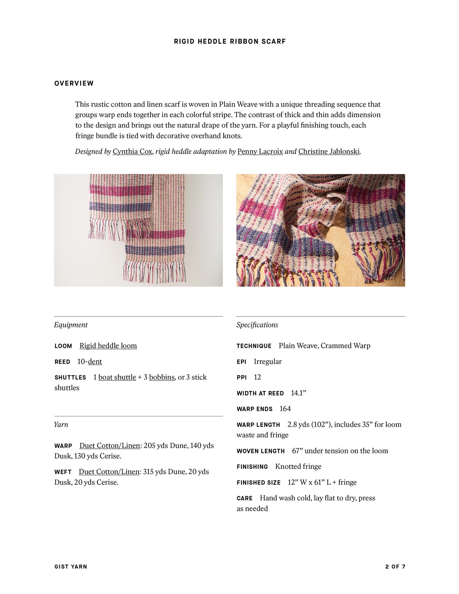 Rigid Heddle Ribbon Scarf