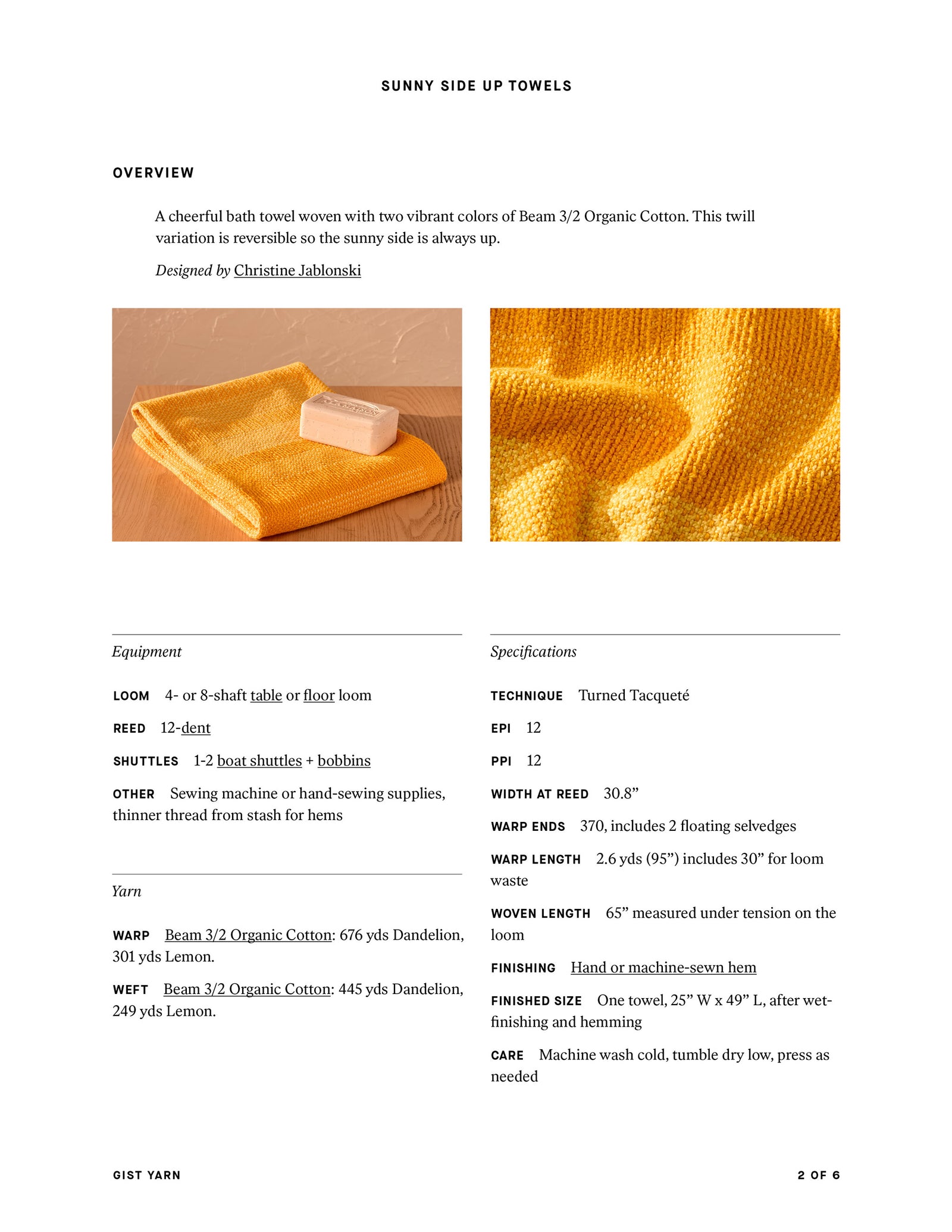 Sunny Side Up Towel