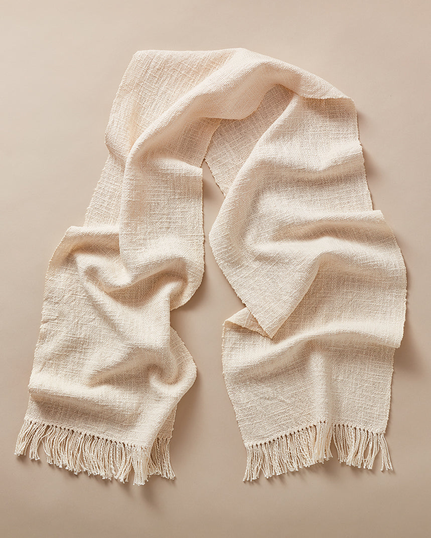textured cotton scarf rigid heddle weaving pattern