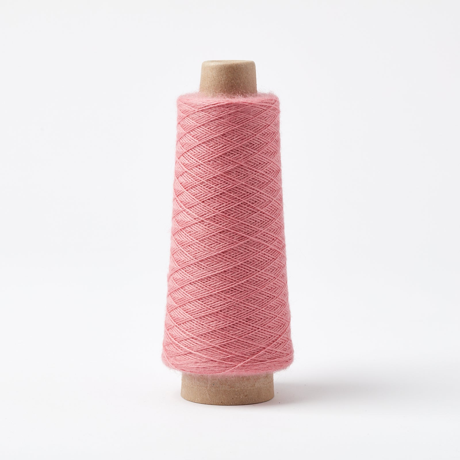 Array Wool Yarn ~ Cherry spool of thin, sturdy worsted spun pink yarn for home decor and garment projects.