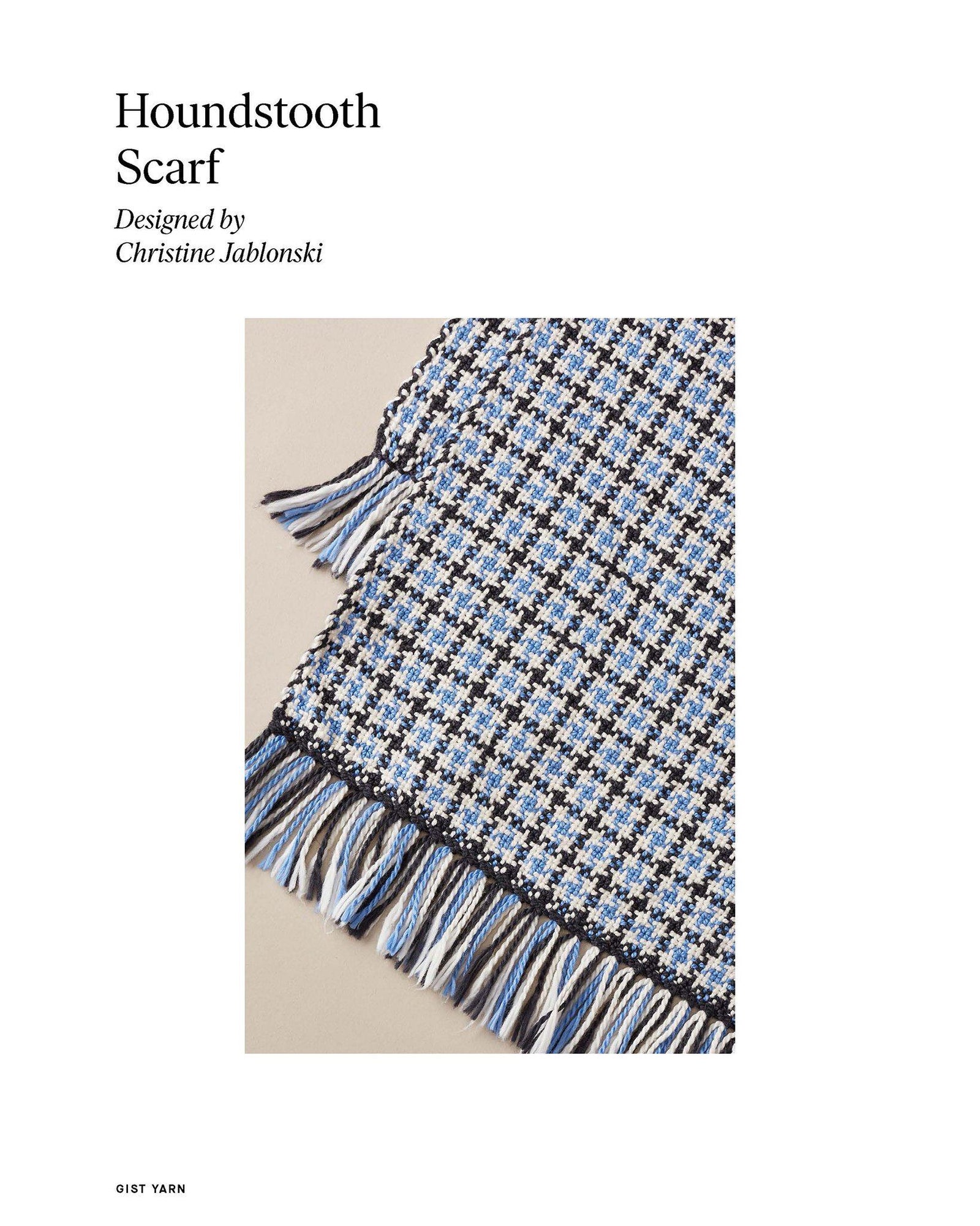 Houndstooth Scarf-Gist Yarn