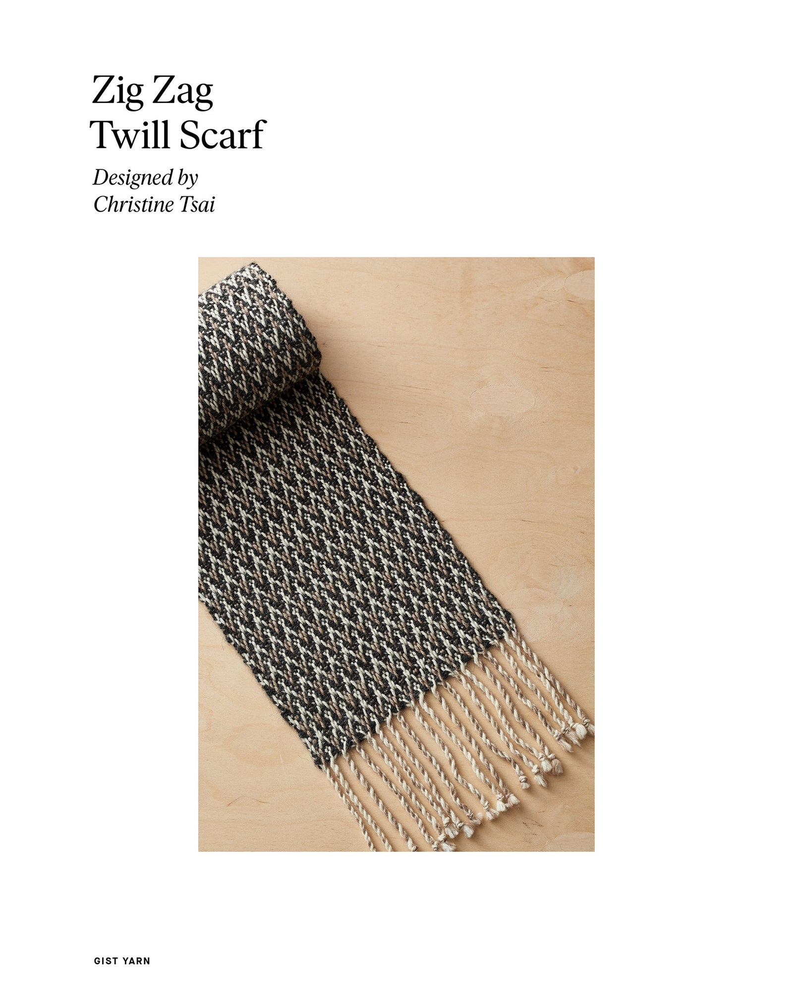 Zig Zag Twill Scarf-Gist Yarn