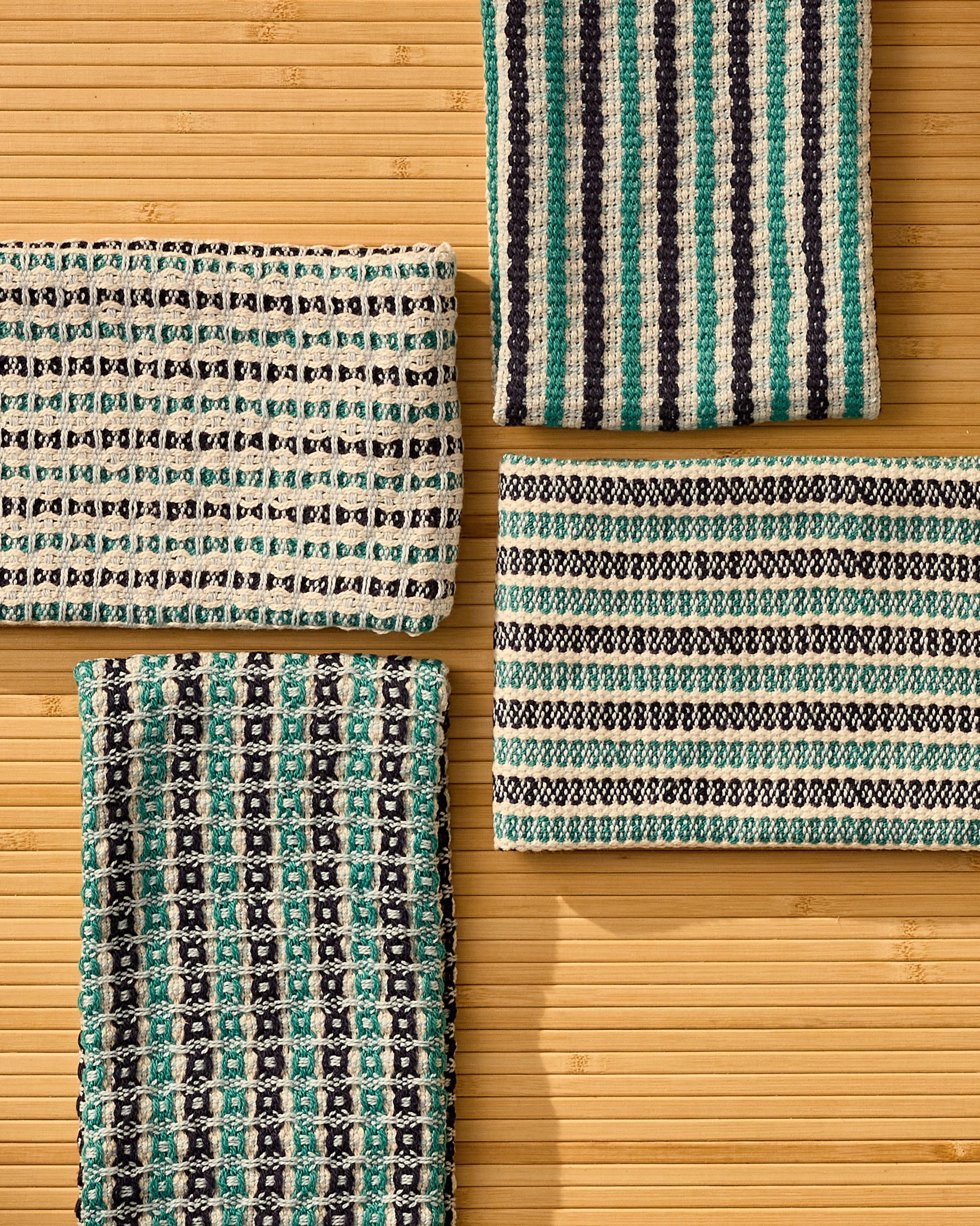 Weaving Manastream 4枚 Four-way Floats Towels 4-shaft Weaving Pattern - Gist Yarn