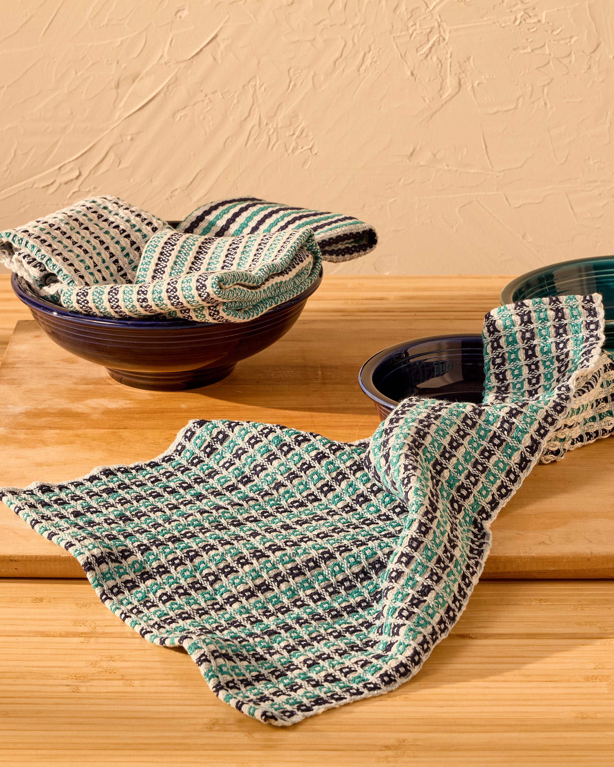 Weaving Manastream 4枚 Four-way Floats Towels 4-shaft Weaving Pattern - Gist Yarn