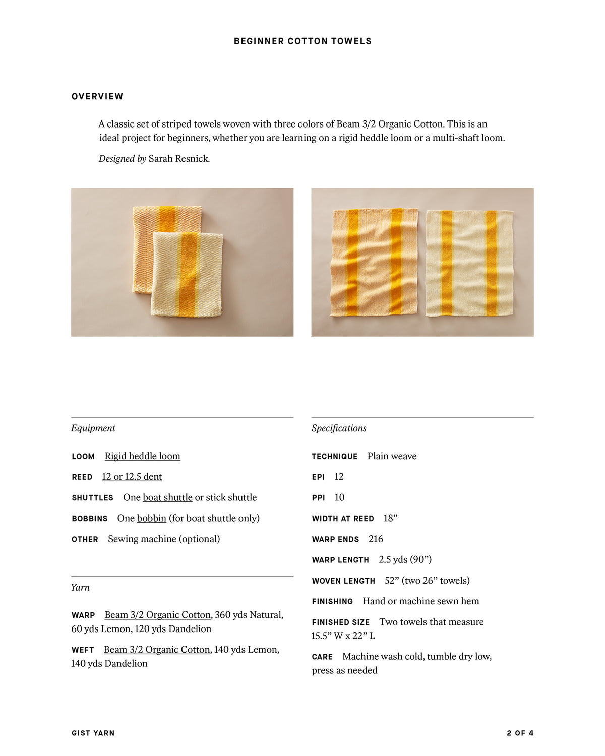 Beginner Cotton Towels