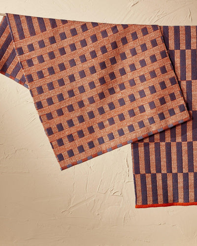 Block Doubleweave Towels