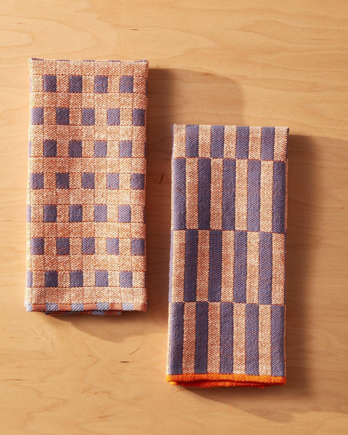 Block Doubleweave Towels