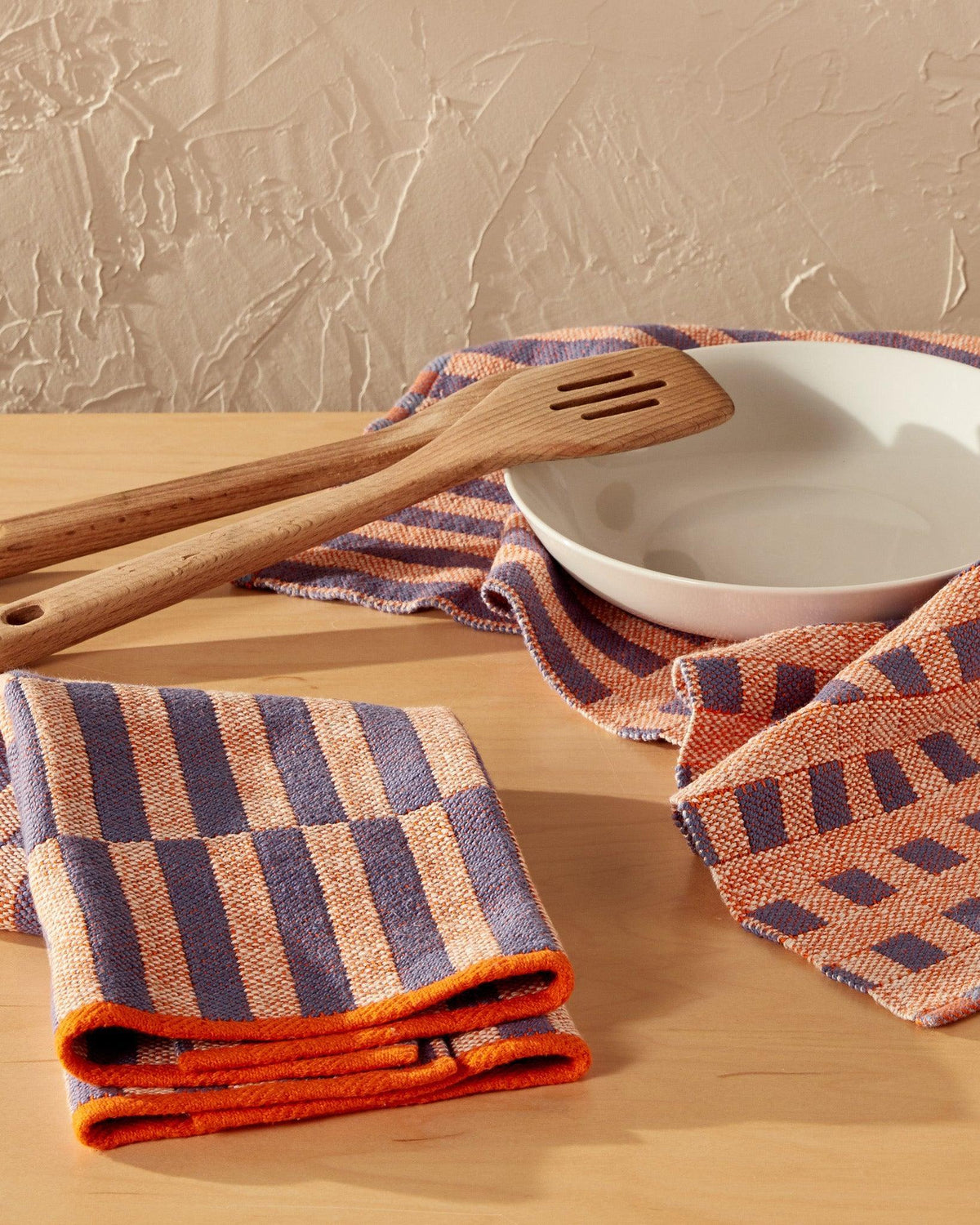 Block Doubleweave Towels