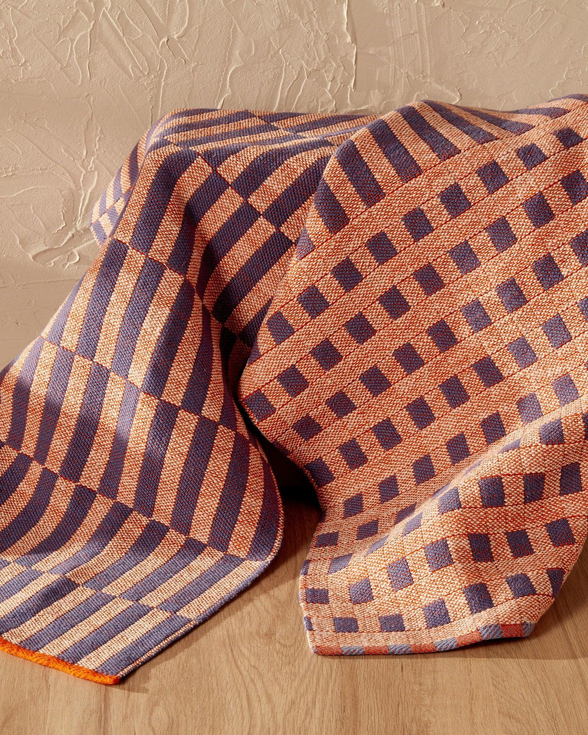 Block Doubleweave Towels