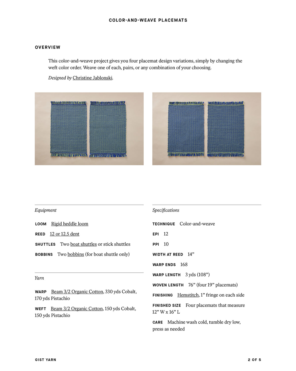 Color-and-Weave Placemats