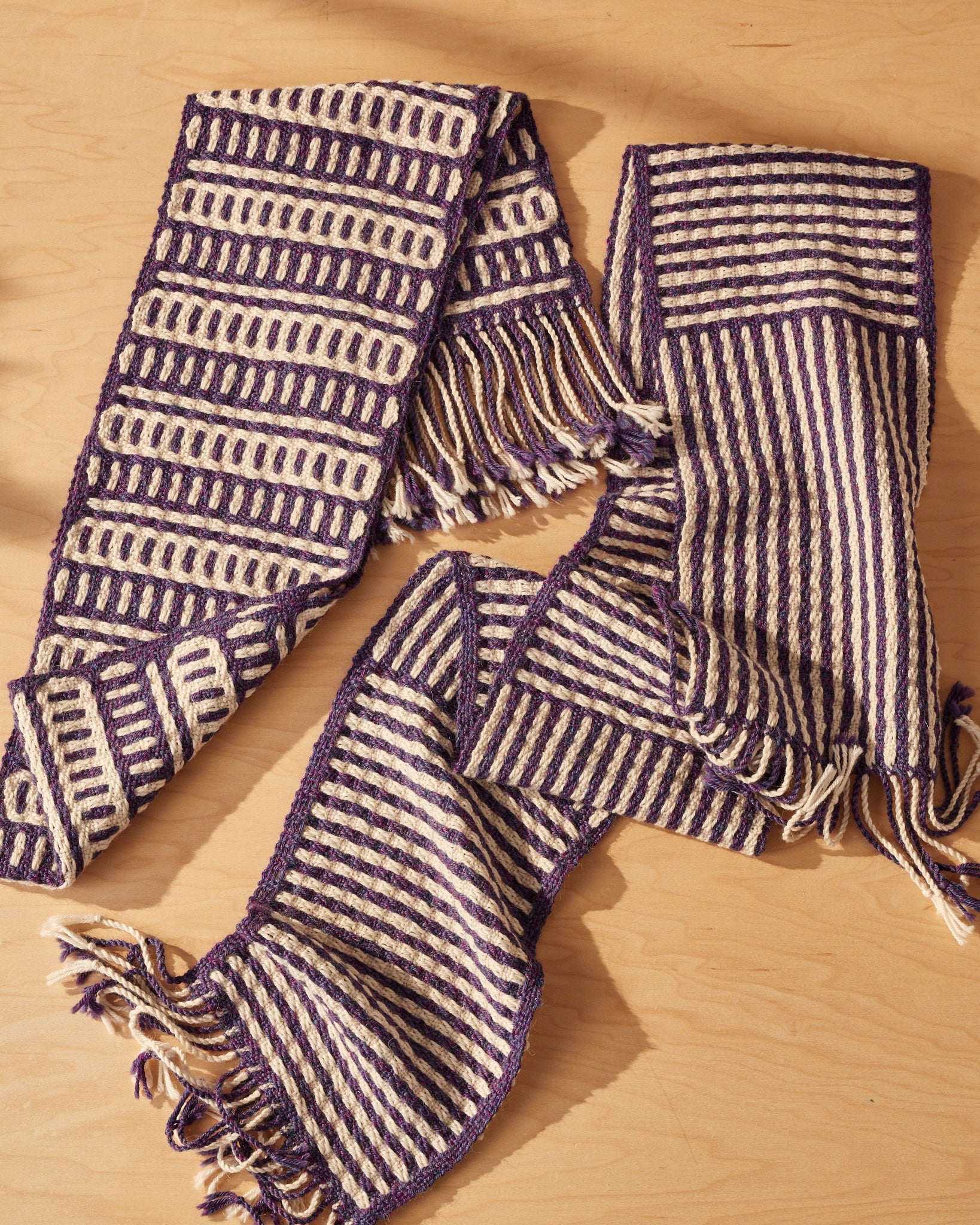 Luxury Scarf Duo Deflected Doubleweave Weaving Pattern - Gist Yarn