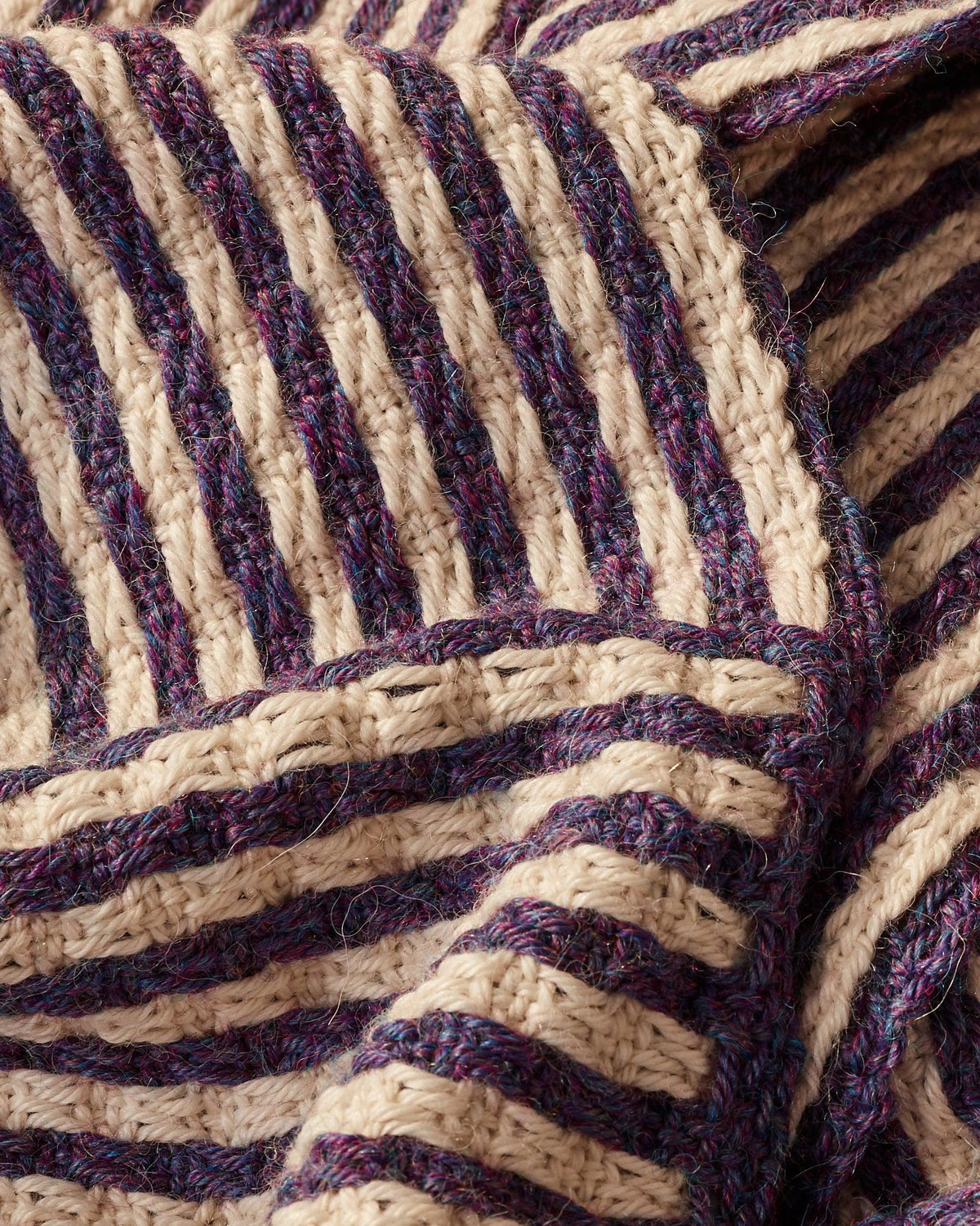 Deflected Doubleweave Alpaca Scarf detail