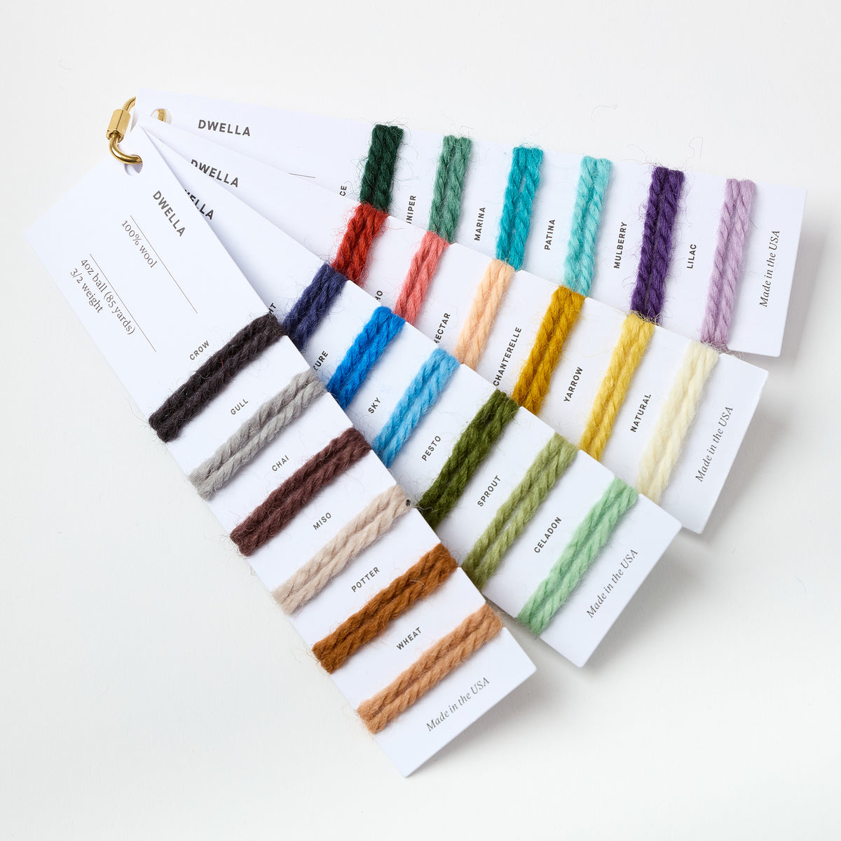 Dwella Rug Wool Yarn Color Card