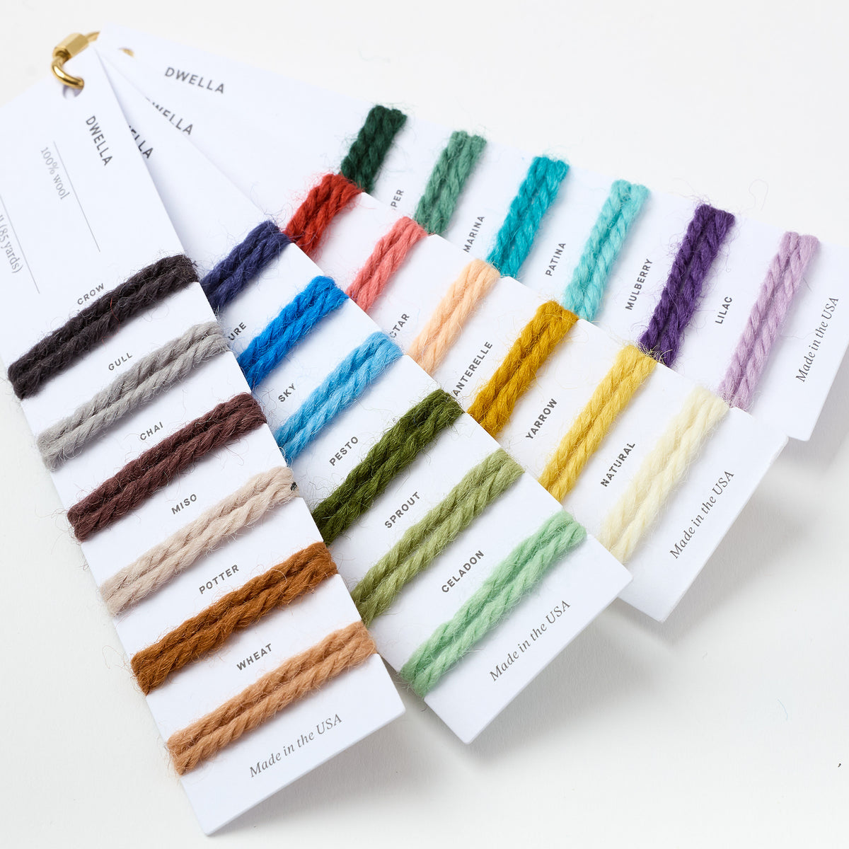 Dwella Rug Wool Yarn Color Card