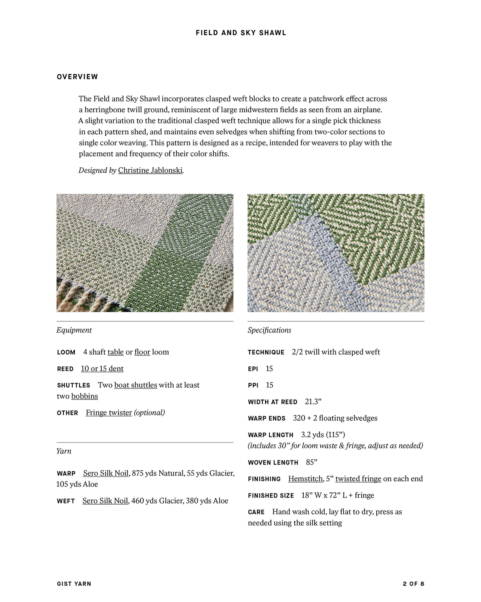 Field and Sky Shawl