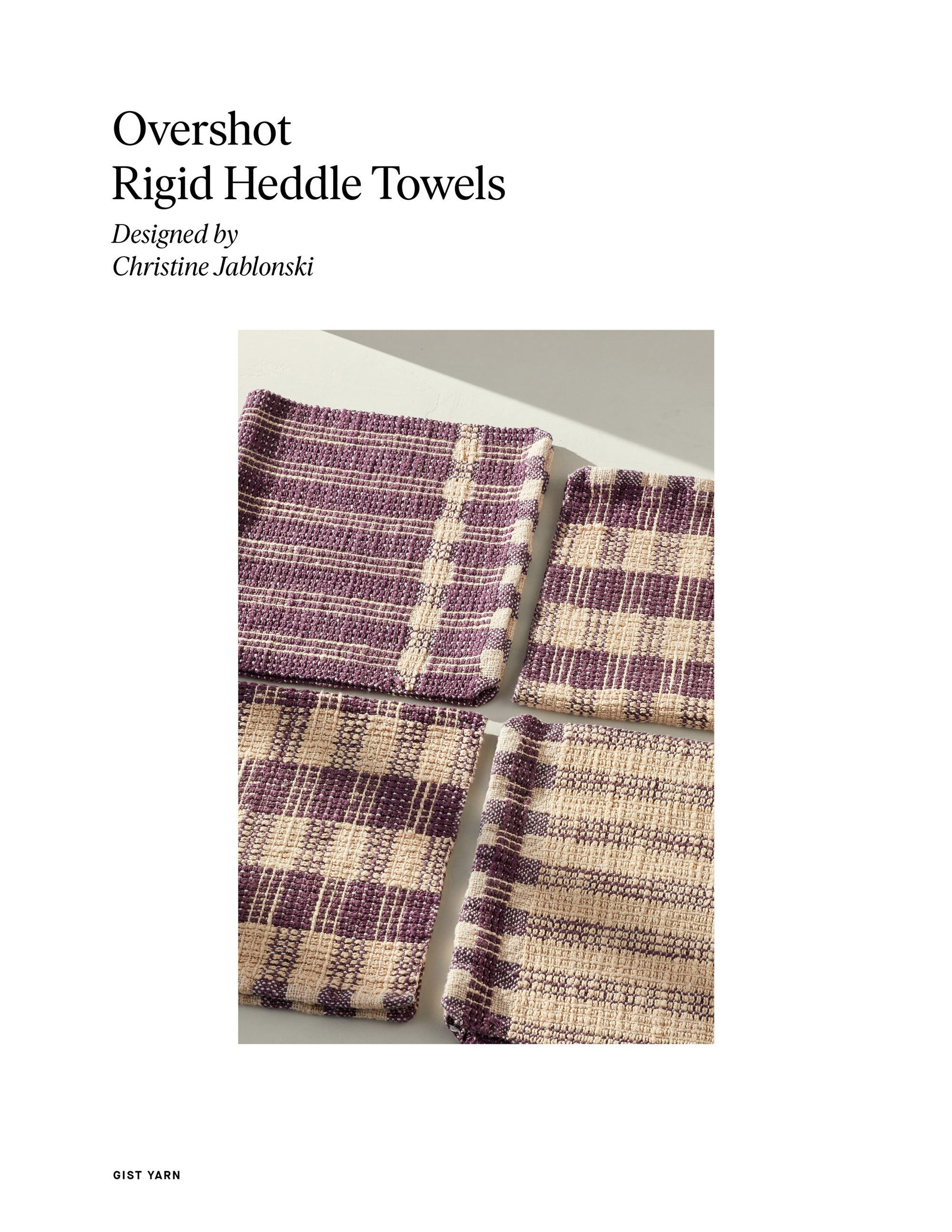 Overshot Rigid Heddle Towels ~ Free Weaving Pattern - Gist Yarn