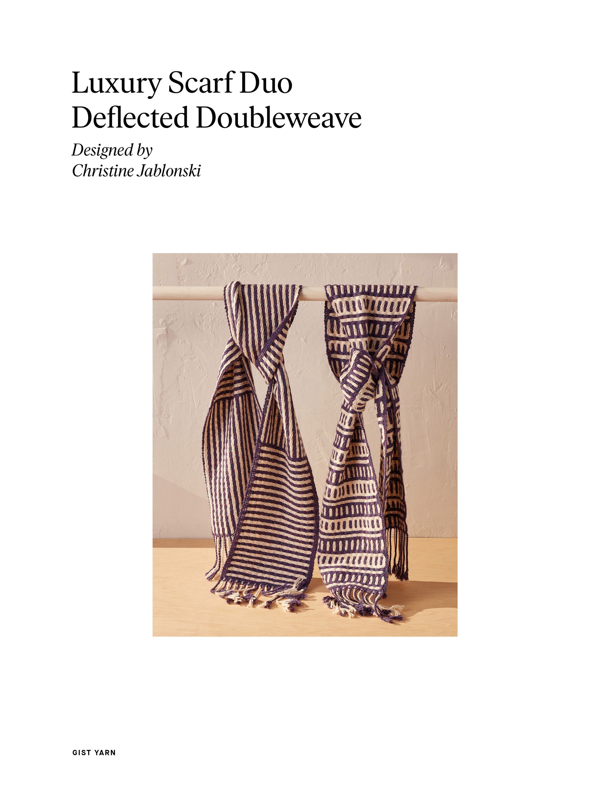 Luxury Scarf Duo Deflected Doubleweave Weaving Pattern - Gist Yarn