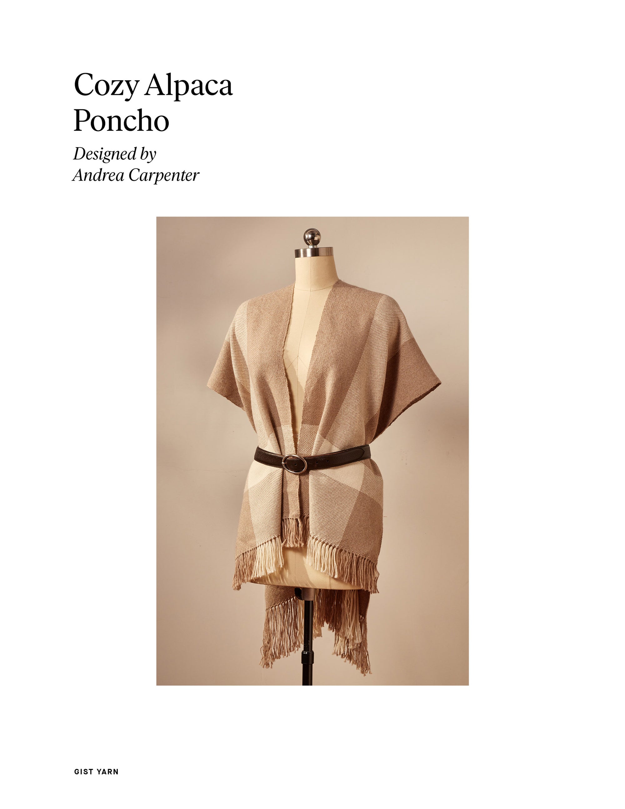 Cozy Alpaca Poncho Weaving Pattern - Gist Yarn
