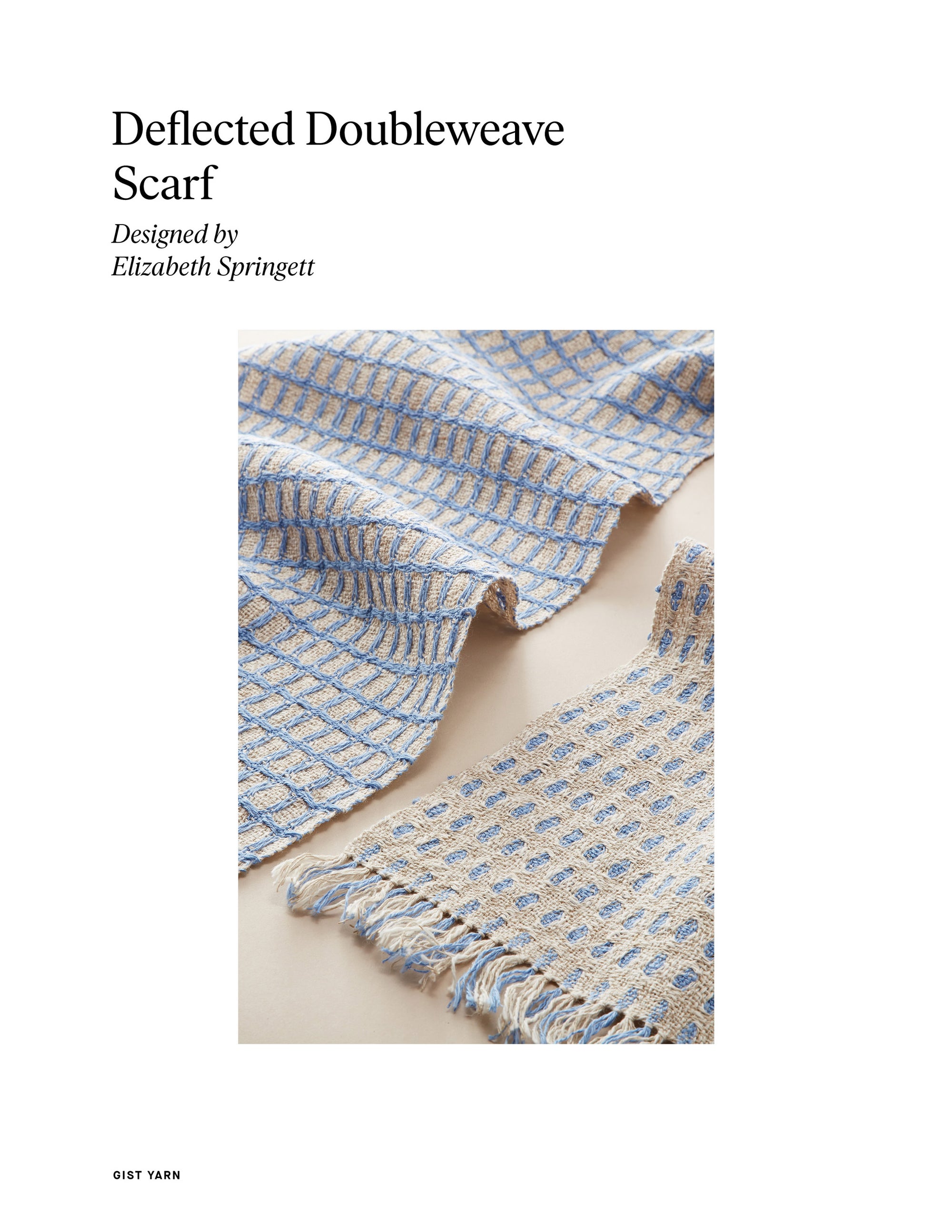 Deflected Doubleweave Scarf Weaving Pattern - Gist Yarn