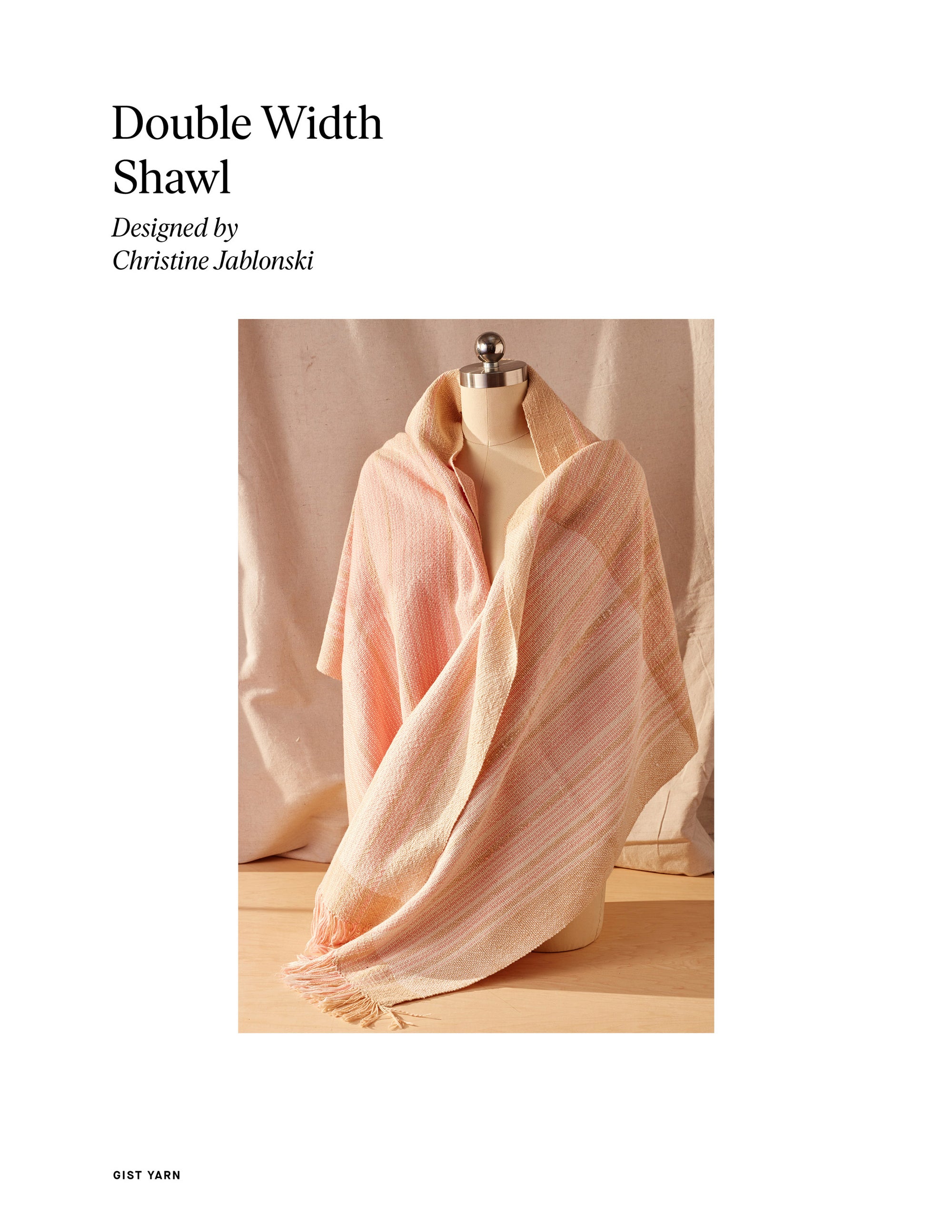 Double Width Shawl Weaving Pattern - Gist Yarn