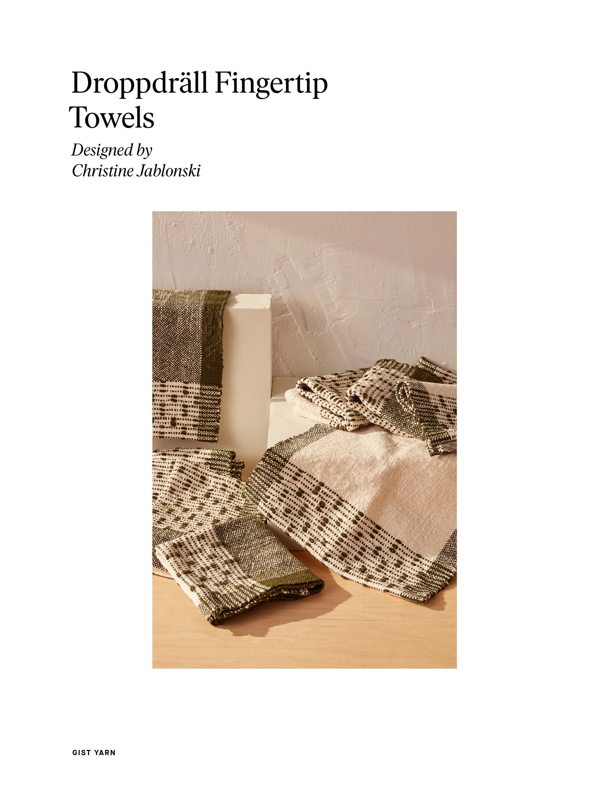 Droppdräll Fingertip Towel Weaving Pattern - Gist Yarn