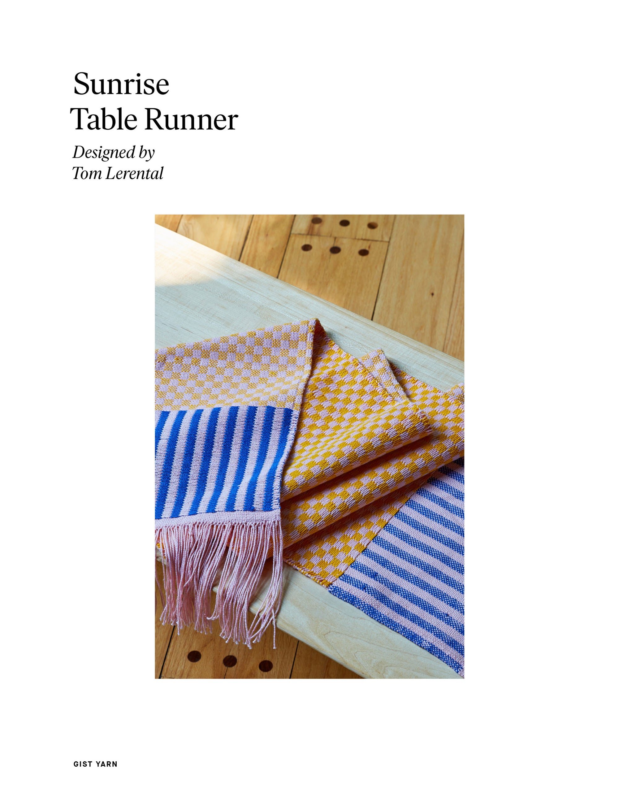 Sunrise Table Runner Weaving Pattern - Gist Yarn
