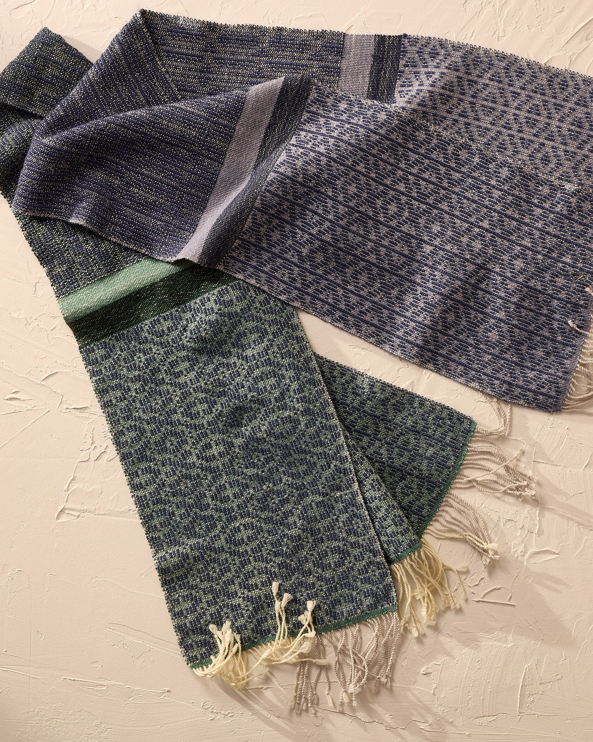 Luxury Scarf Duo: Diversified Plain Weave