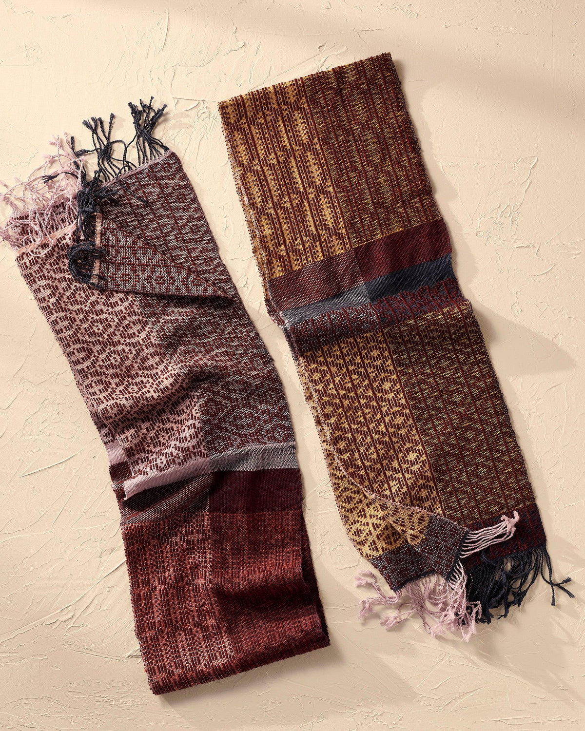 Luxury Scarf Duo: Diversified Plain Weave