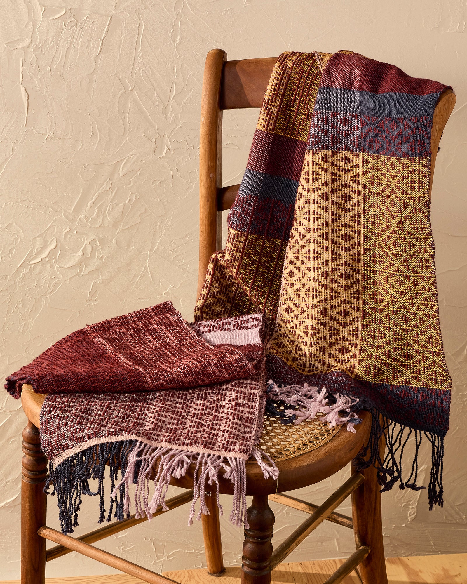 Luxury Scarf Duo: Diversified Plain Weave
