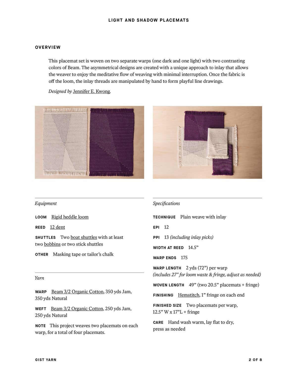 Light and Shadow Placemats