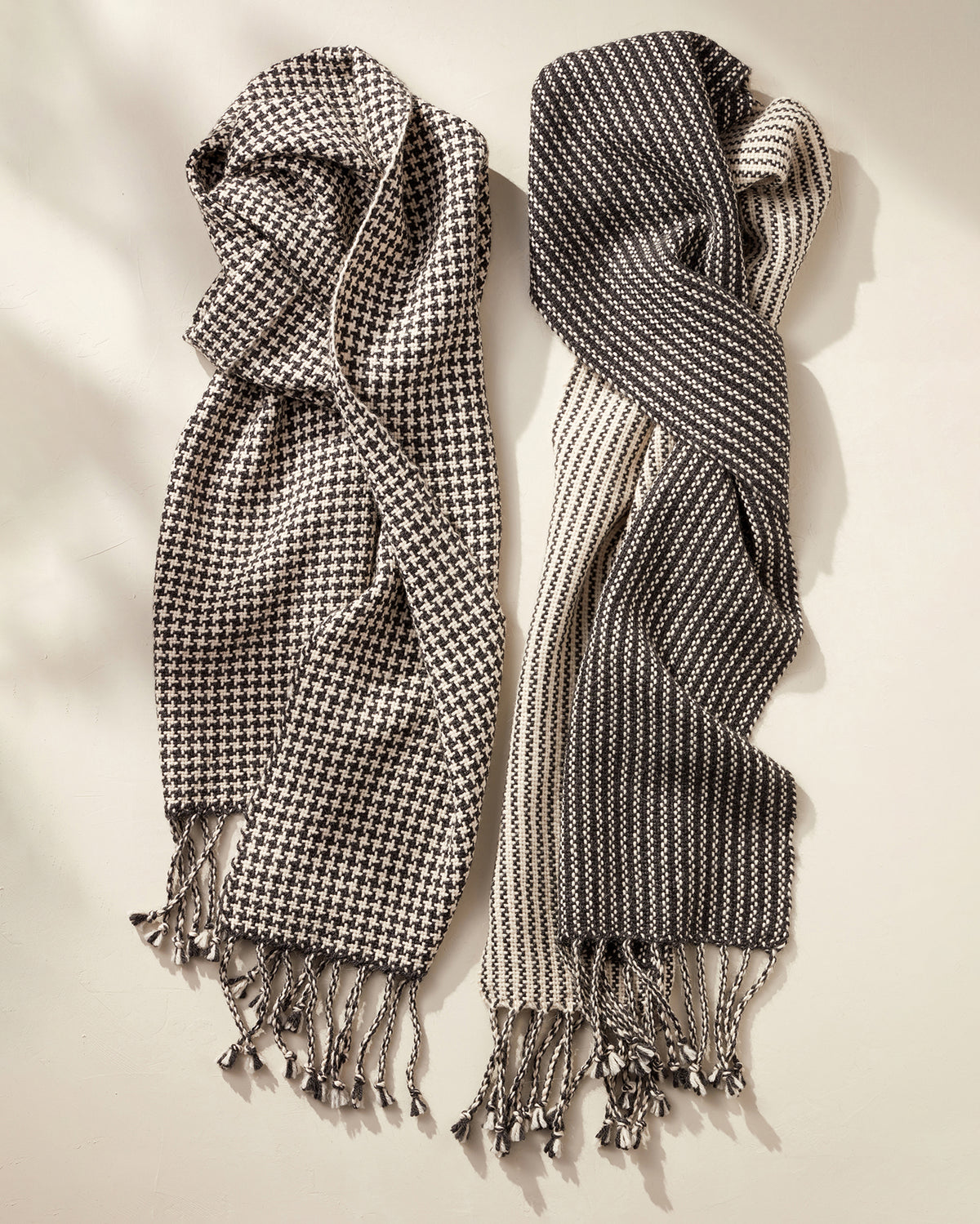Luxury Scarf Duo: Color-and-Weave