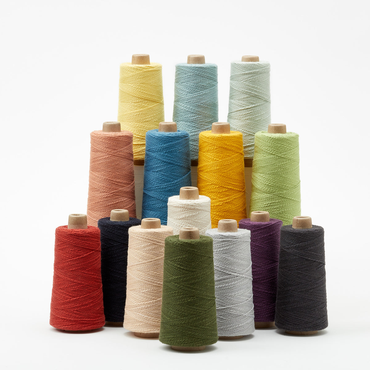 Mallo Cotton Slub Weaving Yarn Complete Set of 15 Cones