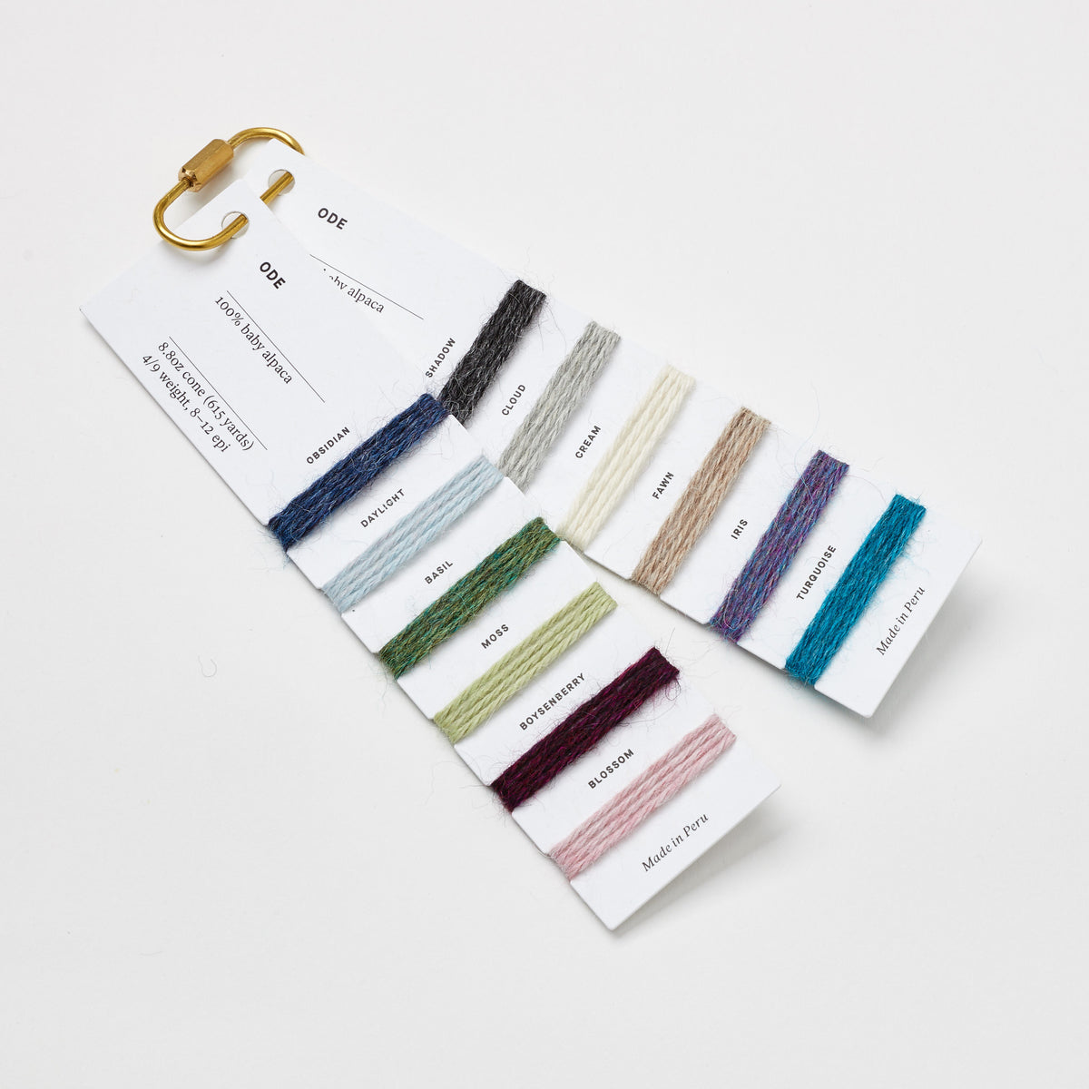 Ode Alpaca Weaving Yarn Color Card