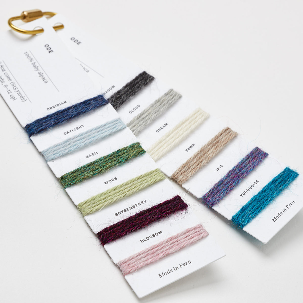 Ode Alpaca Weaving Yarn Color Card