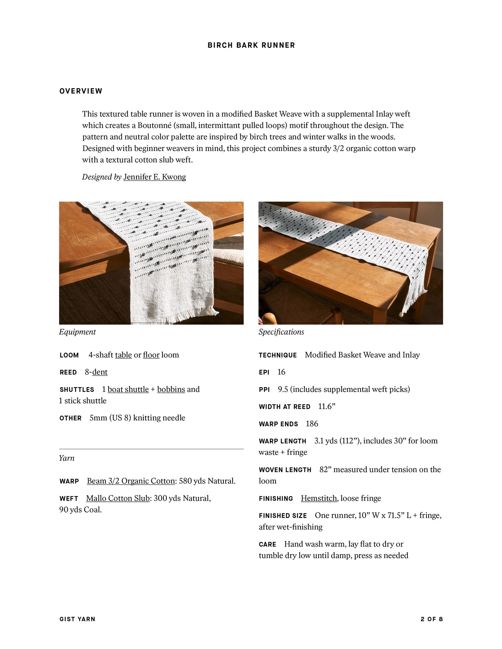 Birch Bark Runner