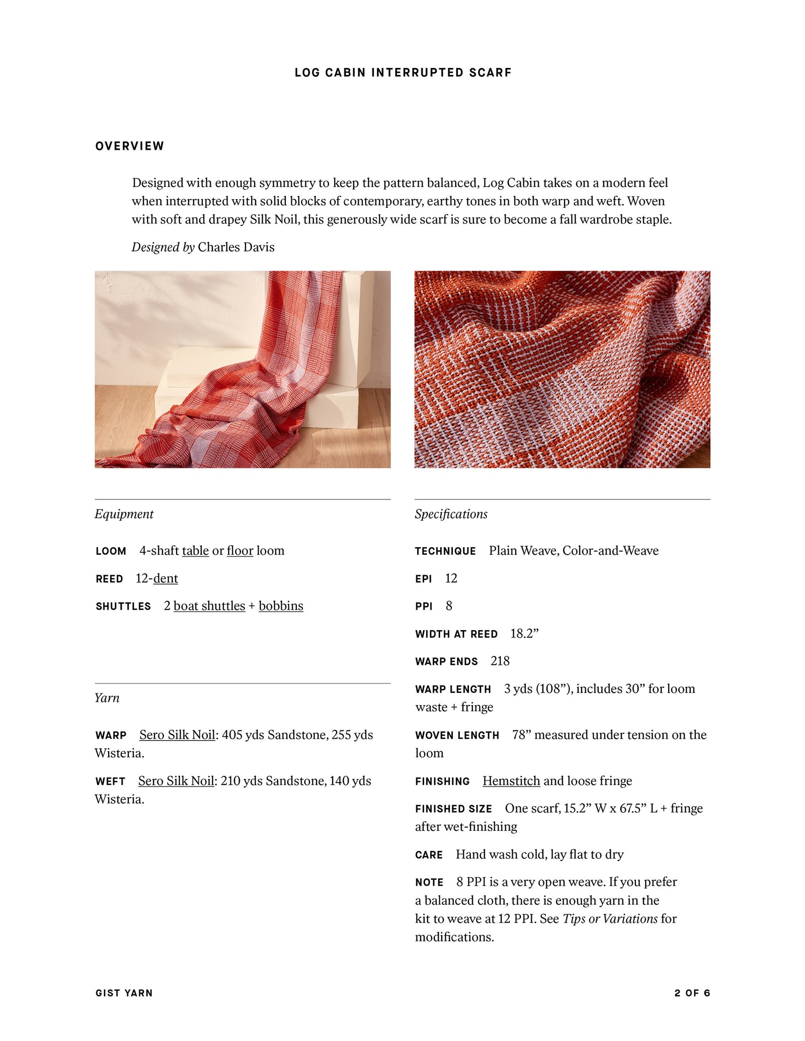 Log Cabin Interrupted Scarf