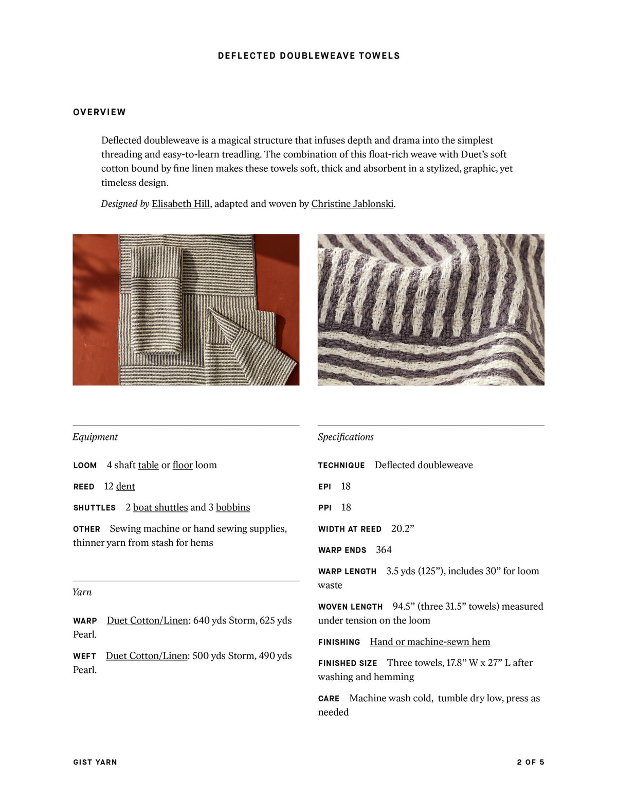 Deflected Doubleweave Towels (4S)